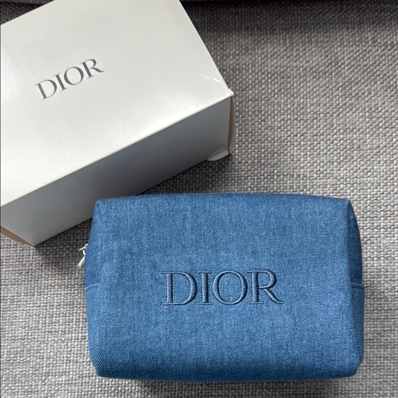 BNIB Dior Blue Denim Pouch - Picture 1 of 3
